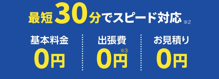 水のトラブル
24時間365日
休まず受付しております
水道局
指定工事店
*X1
|症状が悪くなってしまう前に...
クラシアンにご相談ください
お電話から /
最短30分でスピード対応
基本料金
出張費
お見積り
0円
0円
0円
